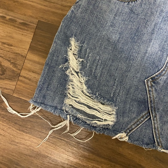 SOLD— Distressed Denim PacSun Skirt - Picture 2 of 5